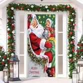 Aperturee - Warm Santa Claus Child Merry Christmas Door Cover